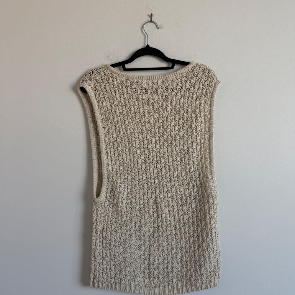 Vintage‎ Forenza Sportswear Chunky Knit Boho Chic Sleeveless Sweater Top - Picture 6 of 9